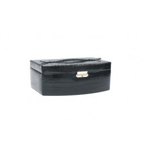 China Crocodile Grain Leather Empty Jewelry Gift Boxes PU Imitation Leather With Tray supplier