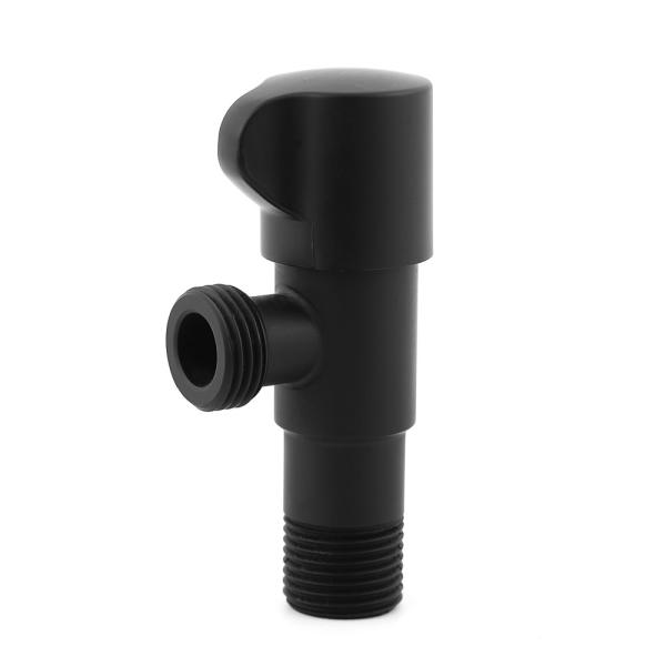 China 200 calefacción de Hydronic del agua potable de la PSI SUS304 Matte Black Angle Stop Valve supplier