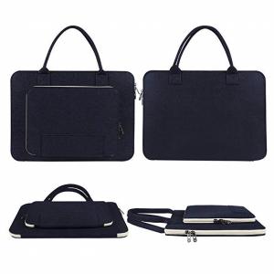 China Ultrabook Notebook Computer Carrying Case , Navy Blue Laptop Travel Bag supplier