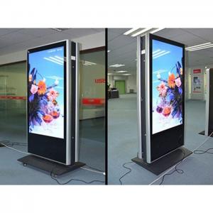55" inch double sided LCD display monitor digital signage kiosk alone standing