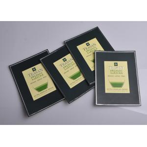 Personalized full color printing adhesive paper silver stamping green tea packaging label sheet