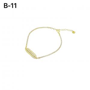 China Silver Ladies Bracelets Bangle Interlocking Circles Flexible Diamond Bangle supplier