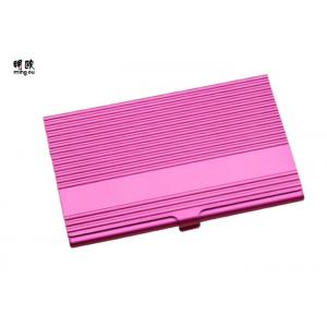 Caixa de alumínio cor-de-rosa do suporte de cartão para a forma quadrada original das mulheres