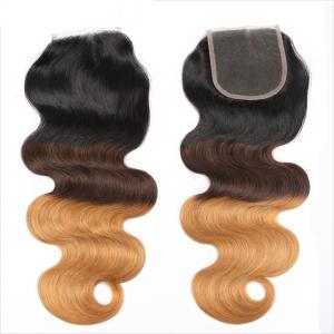 China 1b 4 27 Curly Lace Closure Full Hairs 100% Unprocessed No Shedding supplier