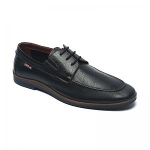 China Customized Logo Lace Up Navy Blue Leather Dress Shoes supplier
