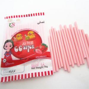 ISO 22000 16 Grams CC Stick Candy Strawberry Flavor