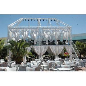 China White Aluminum Spigot Truss 50×3 mm For Seaside Holiday Restaurant supplier