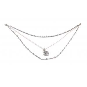 China Fashion Faux Pearl Necklace , pendant gold necklace for Girl OEM ODM supplier
