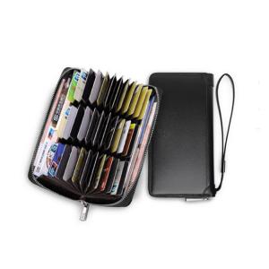 China Anti-theft brush multi-position card bag male bank card set credit card holder large capacity long wallet for men supplier