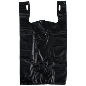 China Plastic Grocery T Shirt  Bag Plain Black 12 X 6 X 21 (1000ct, Black)  , HDPE Material supplier