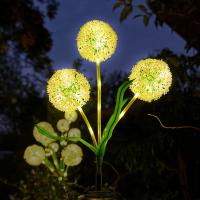China Ground Plug Triple Dandelion Solar Lawn Light for Outdoor Garden Landscape Ambient Patio on sale