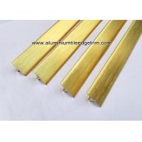 China T20 T Shaped Aluminum Extrusion Decorative Profiles / Strips For Door Brushed Gold on sale