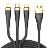 China 3-in-1 Multi - Connector Charging Cable: USB to Lightning, Type - C & Micro - USB wholesale