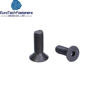 China M2 M3 M4 M5x16mm M6 Cerrojo Din 7991 Black Hex Socket Flat Countersunk Head Cap Torsión Iso 10642 Torsión supplier