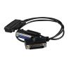 China DB25 Cable de extensión paralelo de macho a hembra con conector blindado de 25 pines para dispositivo de puerto serie CNC de impresora PC wholesale