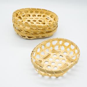 Craft Bamboo Fruit Basket Dust Pan 150*30mm Customized For Gifts