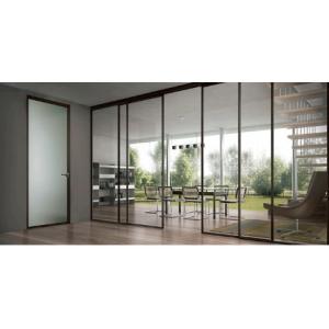 China Narrow Frame Aluminum Tempered Clear Glass Slidng Door for House supplier