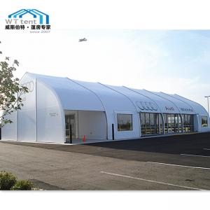 Special Shape Curved Tent Span Size 12m - 40m With White Roof Cover