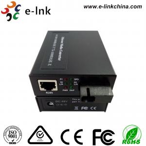 China Single Fiber Optic Media Converter , Ethernet Fiber Media Converter 48VDC Power Input supplier