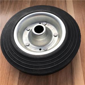 8x2 Solid Rubber Wheels For Trolleys Steel Hub Solid Rubber Tires For Dolly