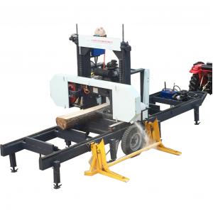 China Horizontal Wood Sawmill Portable Band Saw Machine with Hydraulic Log Loading Arm supplier
