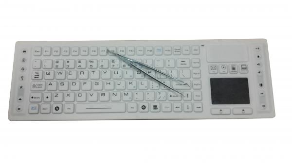 Multimedia RF 2.4Ghz wireless medical washable keyboard with touch pad,