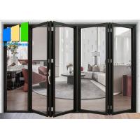 China Aluminium Windproof Folding Glass Door For Apartment With Double Glazed Glass on sale