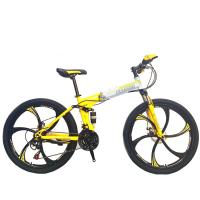 China 21 Speed 26 Steel Folding Frame Mountain Bicycle with SHIMANO Tourney Derailleur Set on sale
