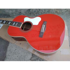 acoustic guitar 00 solid spruce parlor acoustic guitar OOO body maroon color customize white pearl vintage guitar