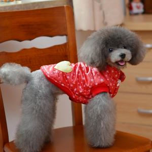 China Winter Fashion Red Stars vest 100% cotton Personalized Dog Clothes supplier