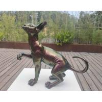 China 0.8M High Stainless Steel Custom Cat Sculpture With Chamelized Painting on sale
