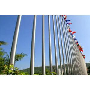 Various Shape Stainless Steel Flag Pole For City Squares / Customs Terminals / Stadiums