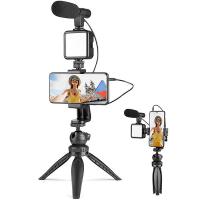 ODM Multifunctional Live Stream Holder Mobile Phone Tripod Mount With LED Light