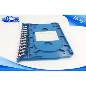 ODF Rack Mount Fiber Panel With FC SC ST LC Adapters , Wall Mount Fiber Patch Panel 12 Port