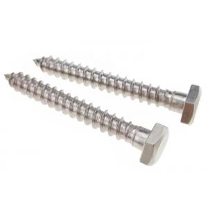 Hex Head Stainless Steel Lag Screws For Wood 304 Fastener 5/16 ASME