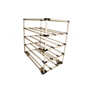 Flexible Glossy Steel Modular Pipe Rack 5 Tier Metal Shelving Flow Type