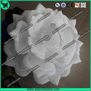 China 1.5m White LED Light Inflatable Rose Flower For Wedding Event Decoration supplier