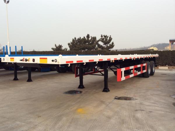 30T Capacity 40ft 2 axles ISO Semi FlatBed Container Truck Trailer