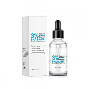 Private Label 60ml Organic Exfoliating AHA Whitening Serum