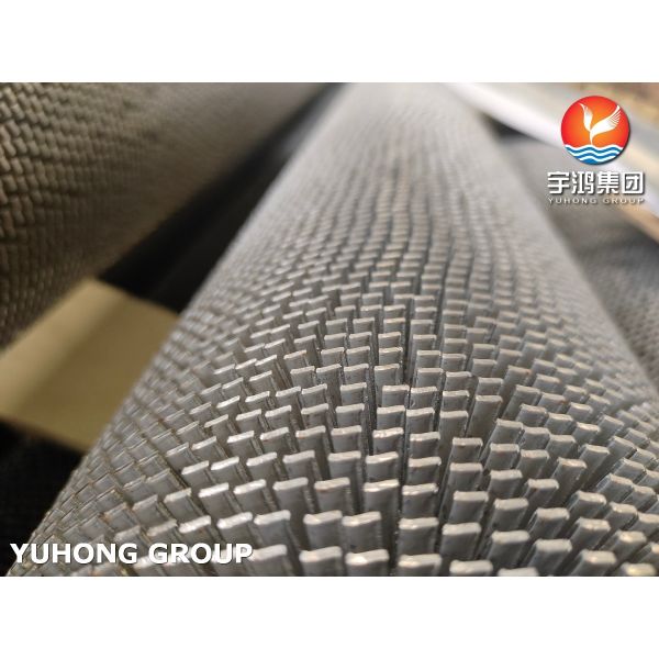 ASTM A312 TP304H 熱熱器に使用される 304H フィニング付きのシワ状のフィニングチューブ