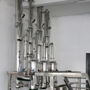 PLC Single Effect Falling Film Evaporator 1000-10000l/H Oil Distillation Ethanol Recovery System
