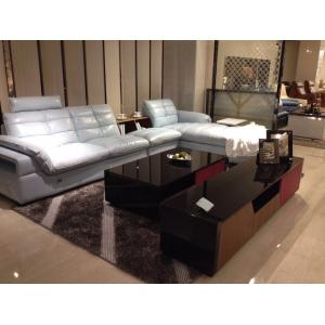 China modern living room genuine leather sectional sofa furniture supplier