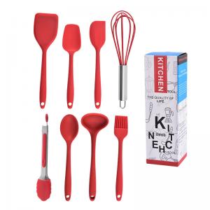 Silicone Mini Kitchen Utensils Set Of 8 Small Kitchen Tools Nonstick Cookware With Hanging Hole Cooking UtensILS Set