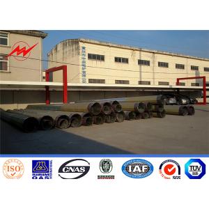 33KV 40FT 11900MM Galvanized Steel Power Poles Design Load 500KGS