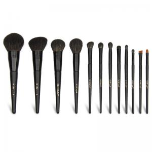 Black Eco Synthetic Hair Cosmetic Makeup Brush Set Women Beauty Kits