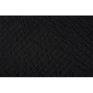 Stripe Style 90gsm Polyester Chiffon Fabric Black 75Dx75D