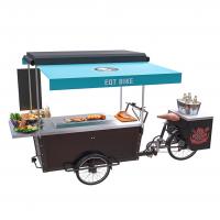 China Box Structure Outdoor 48V Street Tricycle Hot Dog Cart on sale