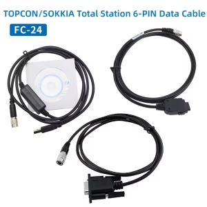 China Cable de datos FC-24USB para TOPCON SOKKIA Estaciones totales ES/OS/PS al PC (Win8/10) 6 pines supplier