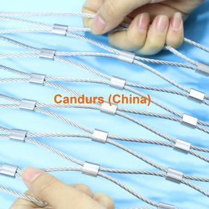 China 7X7 malha flexível de aço inoxidável da corda de fio da malha 60mm da corda 1.5mm supplier