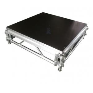Adjustable Height Aluminum Stage Platform for Quick Assembly and Space-saving Storage